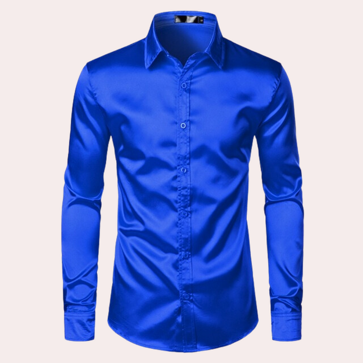 Levoire | Chemise À Manches Longues Élégante Pour Homme bleu