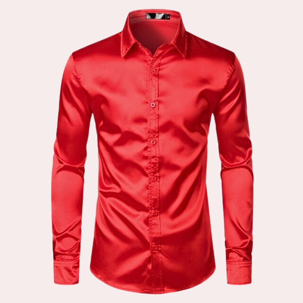 Levoire | Chemise À Manches Longues Élégante Pour Homme rouge
