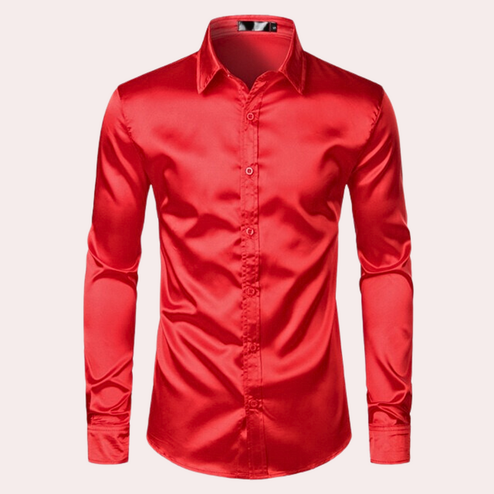Levoire | Chemise À Manches Longues Élégante Pour Homme rouge