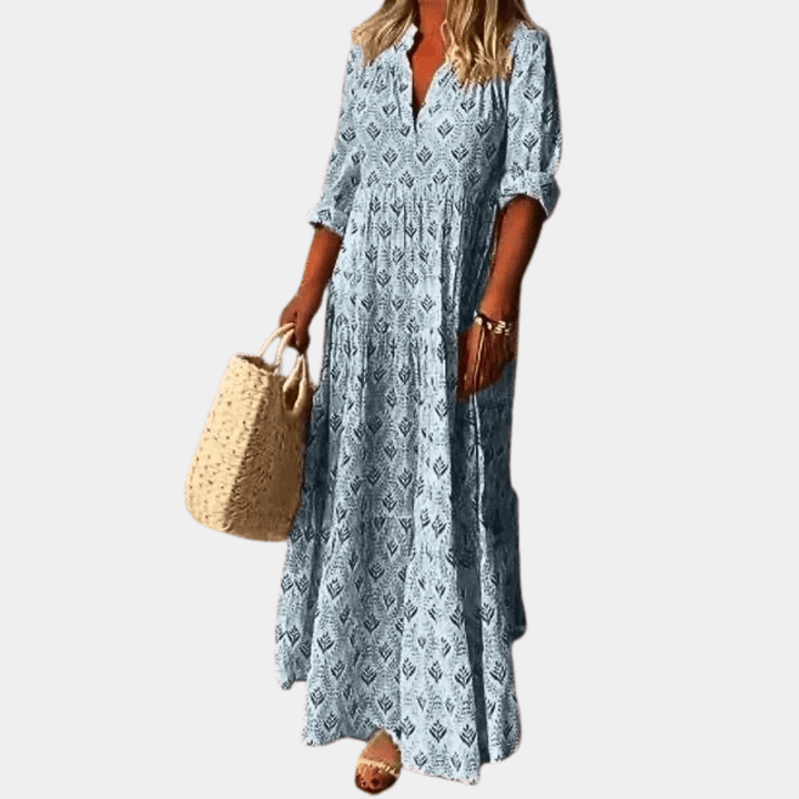 Levoire | Grande Taille, Robe Décontractée Pour Femmes Bleu