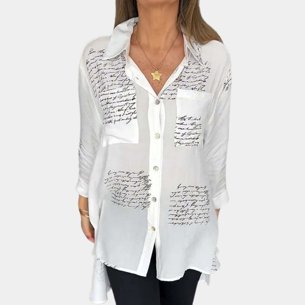 Levoire | T-Shirt À Imprimé Letter Trendy Blanc