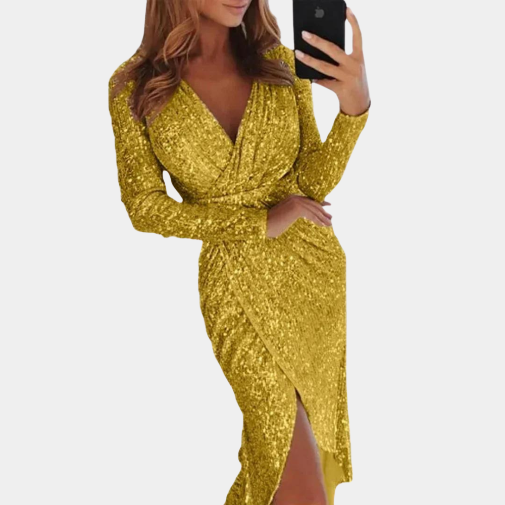 Levoire | Robe À Manches Longues Pour Femmes Jaune