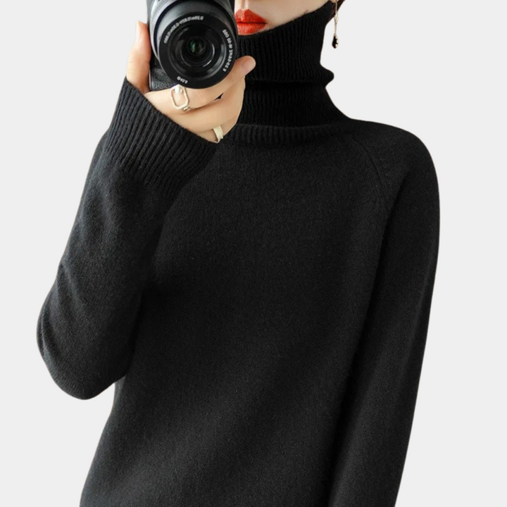 Levoire | Pull En Laine Douce Pour Femmes Noir