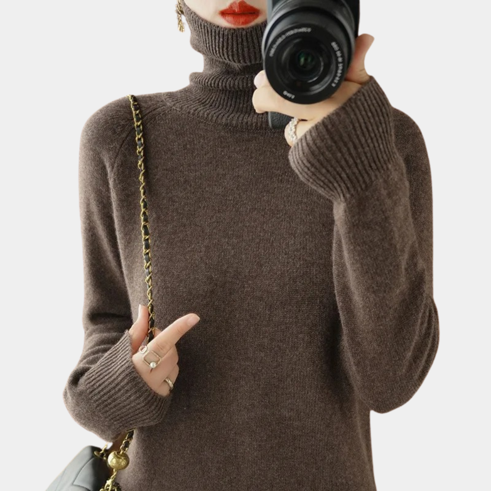 Levoire | Pull En Laine Douce Pour Femmes Braun