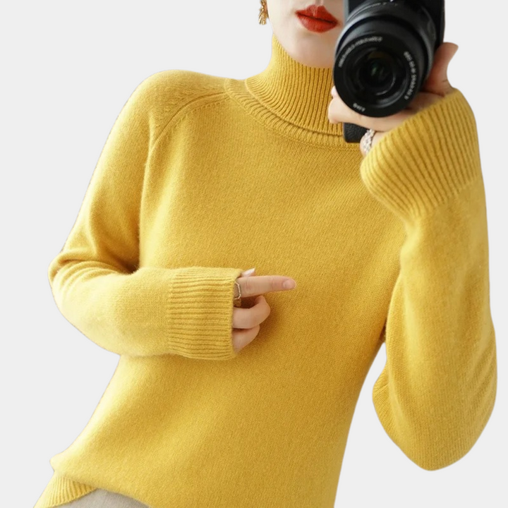 Levoire | Pull En Laine Douce Pour Femmes Jaune