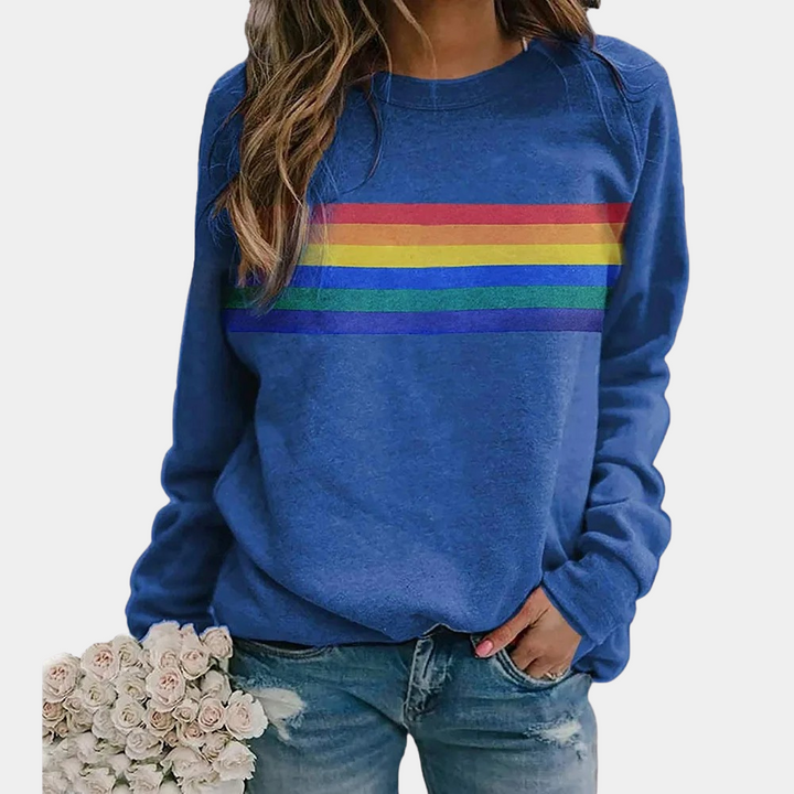 Levoire | Sweat-Shirt Féminin Élégant Avec Une Allure Stylée Bleu