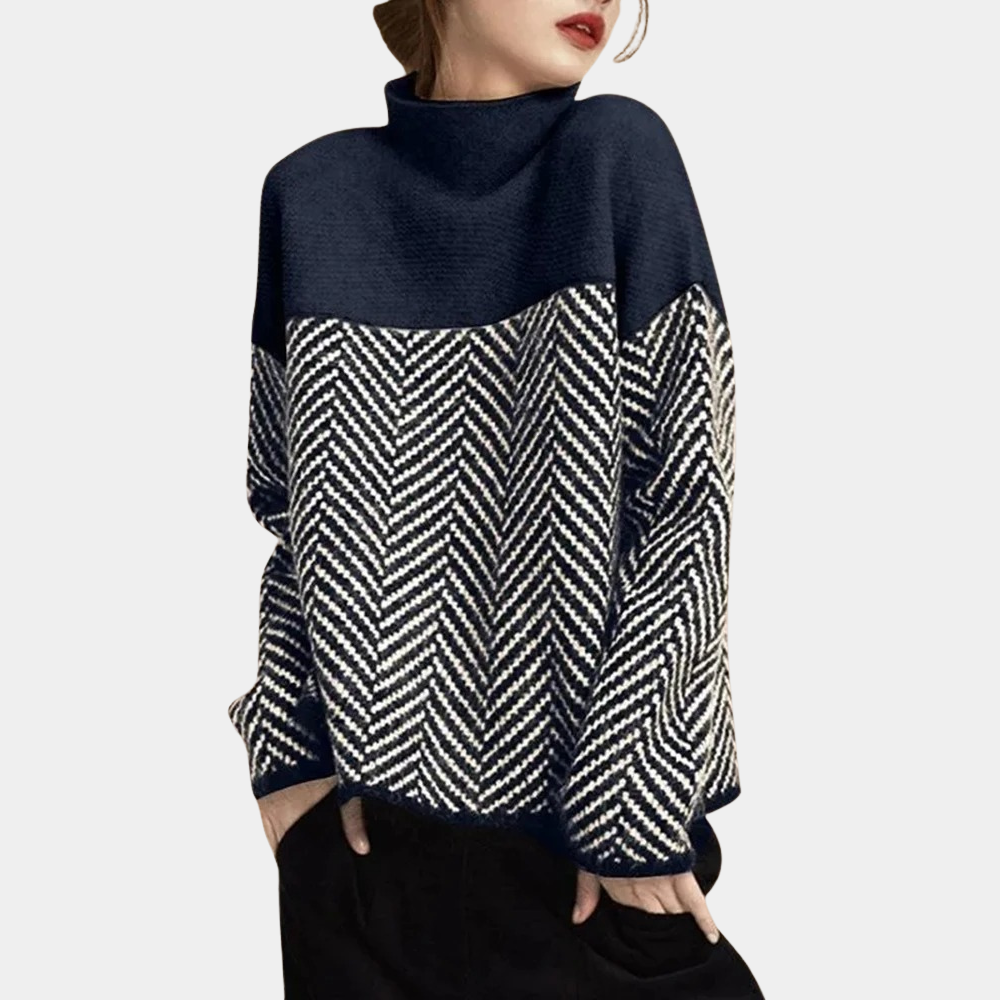 Levoire | Pull À Capuche Élégant Et Doux Pour Femmes Bleu marine