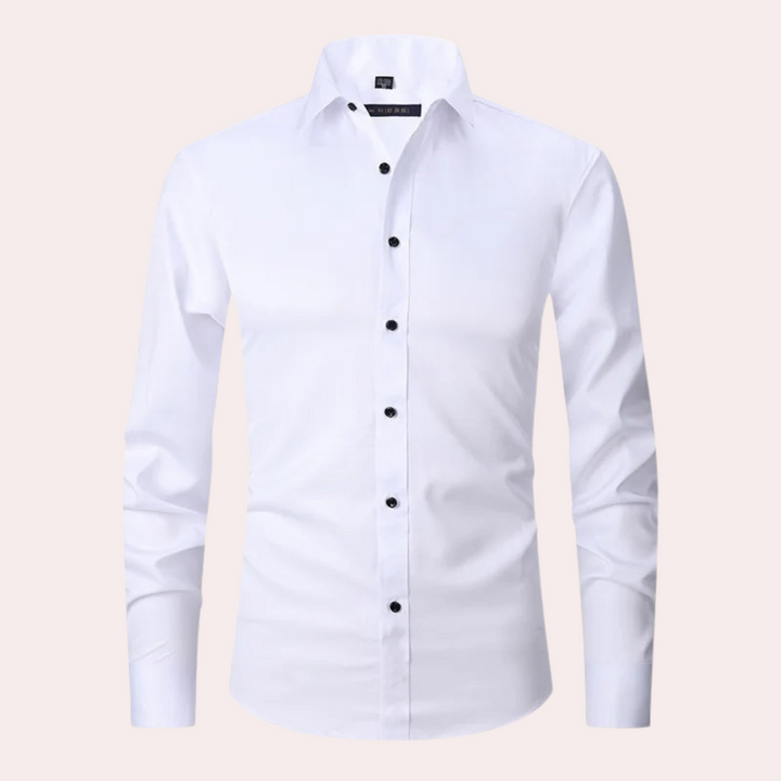 Levoire | Classique Stretch Chemise Homme Blanc