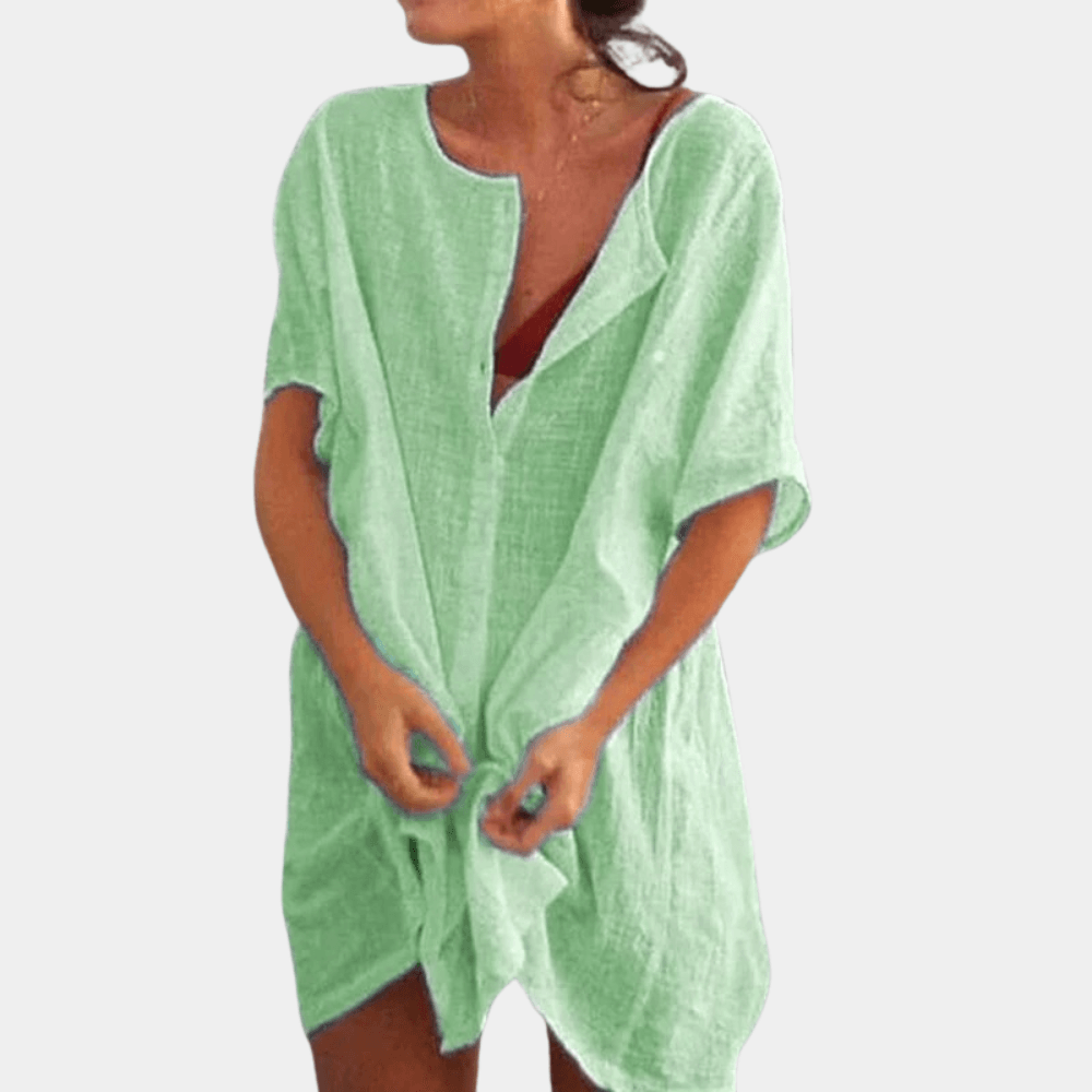 Levoire | Robe D'Été Ajustée Sans Col Vert