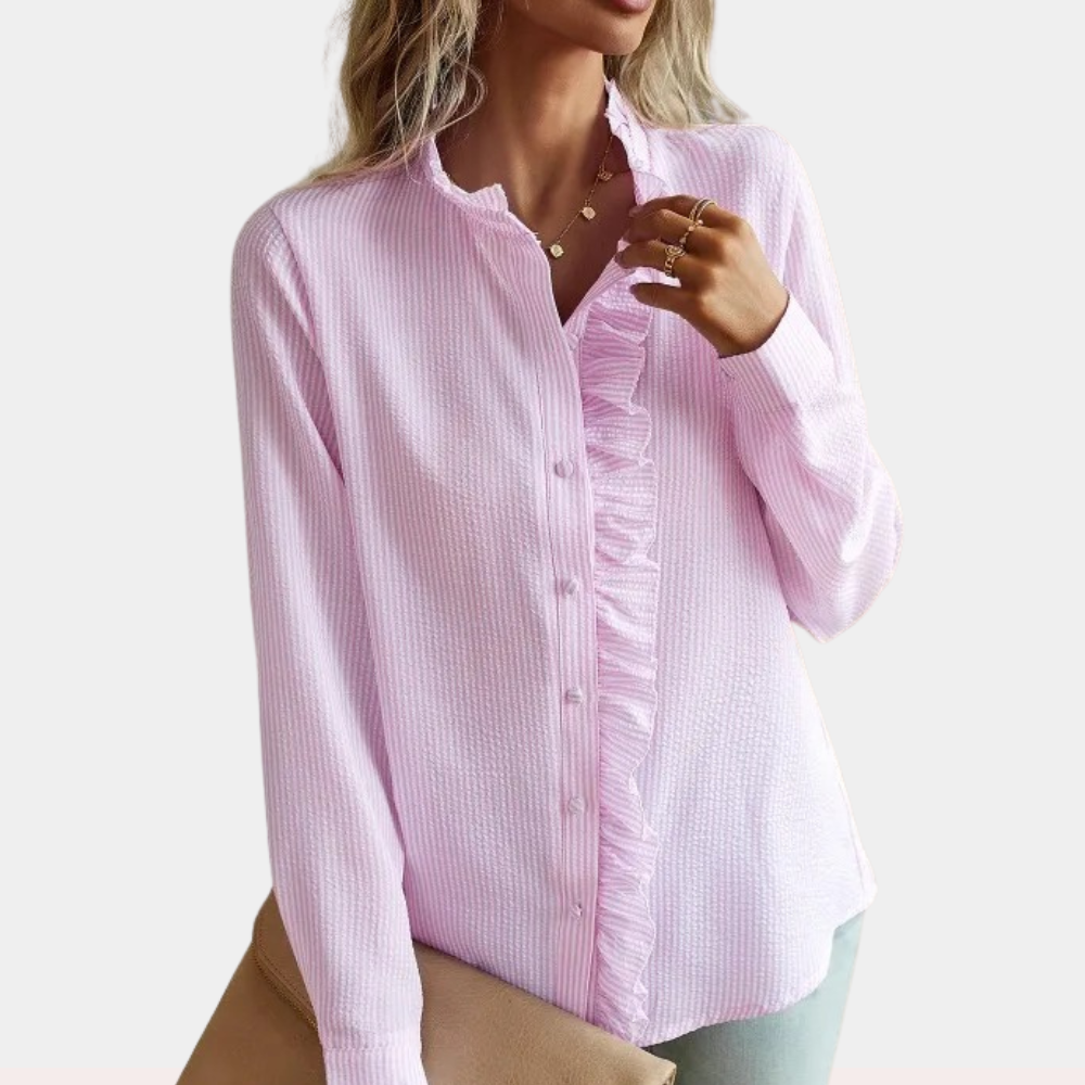 Levoire | Blouse D'Été Rayée En Tissu Léger Et Respirant Rosa