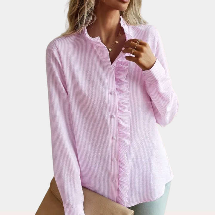 Levoire | Blouse D'Été Rayée En Tissu Léger Et Respirant Rosa
