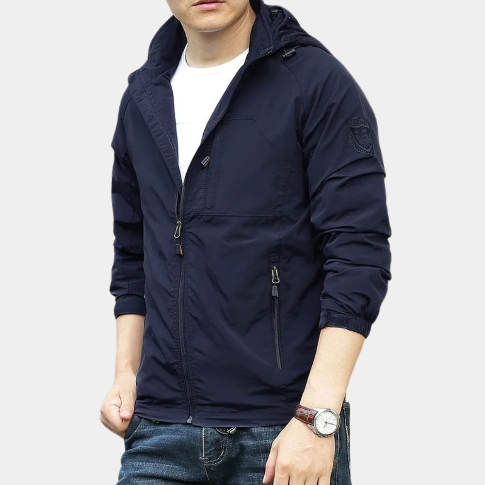 Levoire | Veste Cargo Avec Fermeture Éclair Pour Hommes Bleu marine