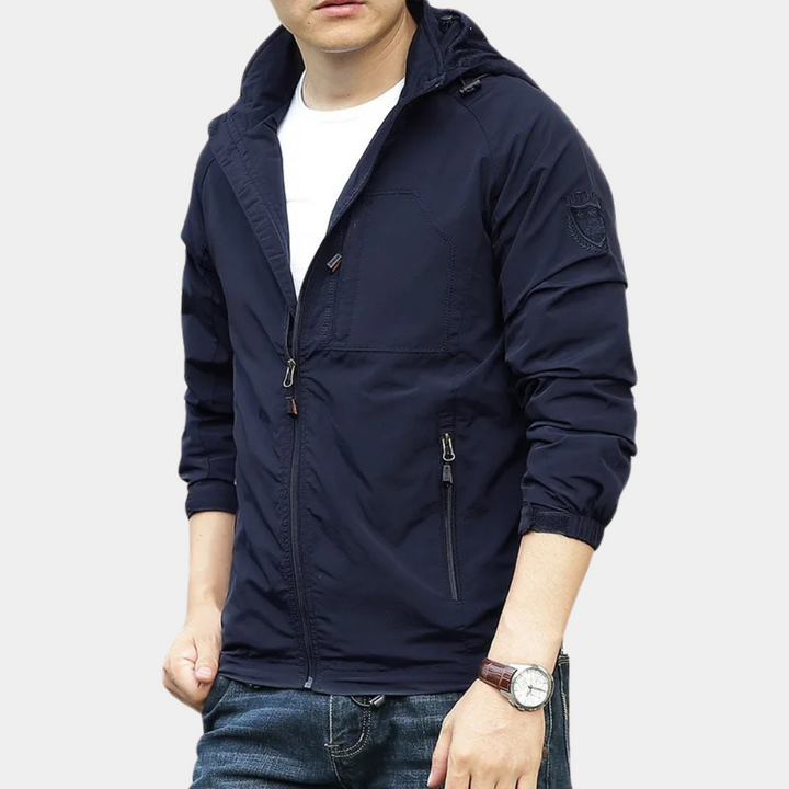 Levoire | Veste Cargo Avec Fermeture Éclair Pour Hommes Bleu marine