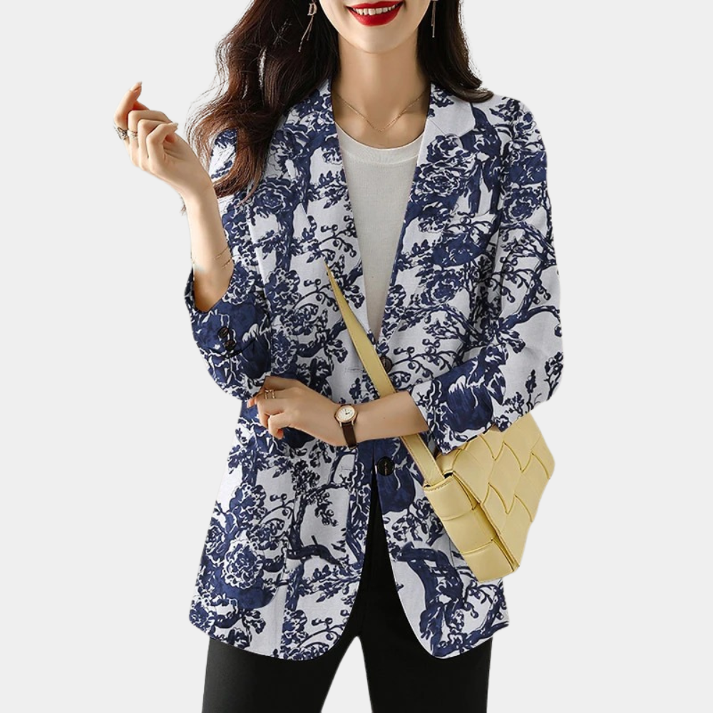 Levoire | Veste Féminine Florale Blanc