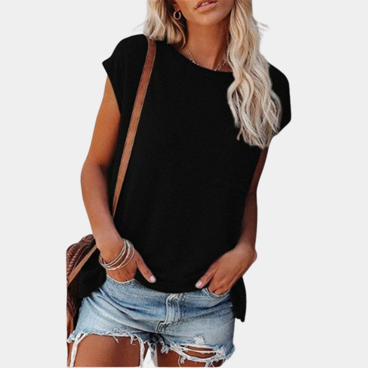 Levoire | T-Shirt D'Été Pour Femmes Dans Un Style Décontracté Noir