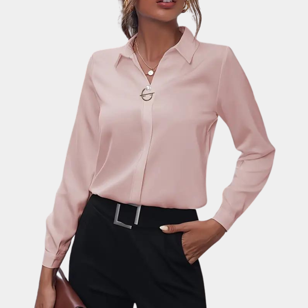 Levoire | Blouse Raffinée En Couleur Unie Pour Femmes Rosa