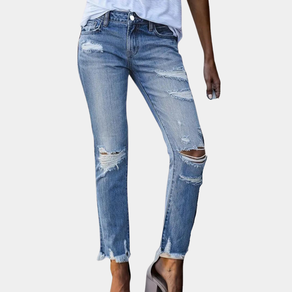 Levoire | Denim Détendu Effiloché Pour Femmes
