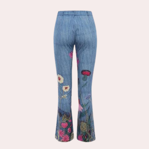 Levoire | Jean Avec Broderie De Fleurs Pour Femmes