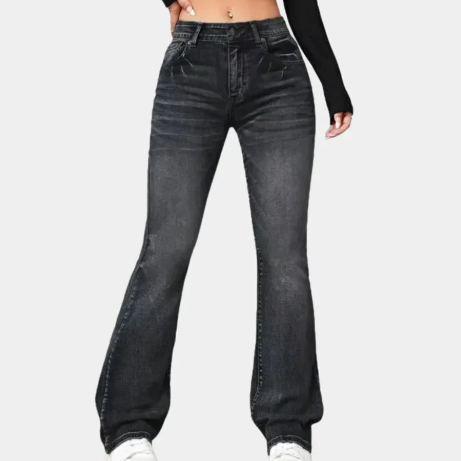 Levoire | Pantalon Large Taille Haute Pour Femmes Noir