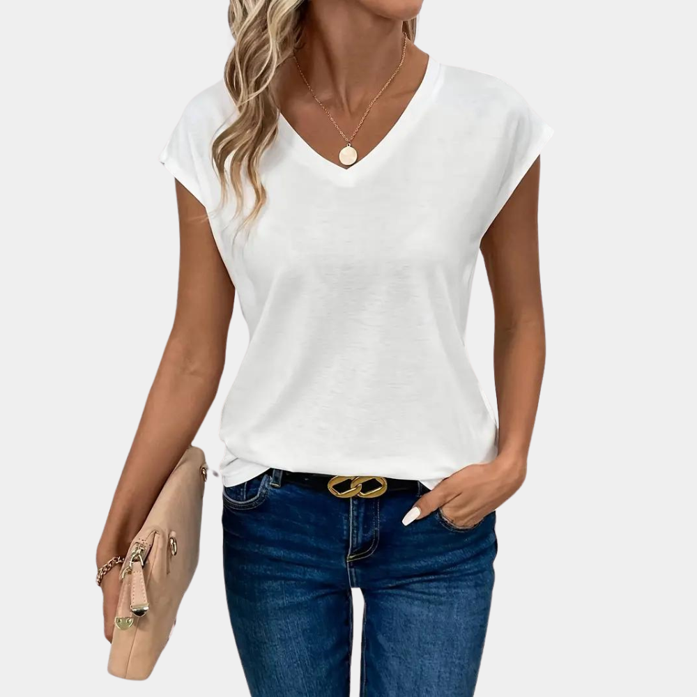 Levoire | T-Shirt Décontracté Pour Femmes Avec Un Décolleté En V