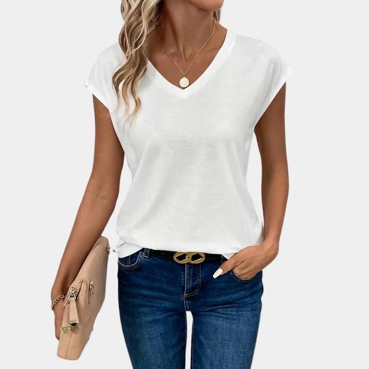 Levoire | T-Shirt Décontracté Pour Femmes Avec Un Décolleté En V