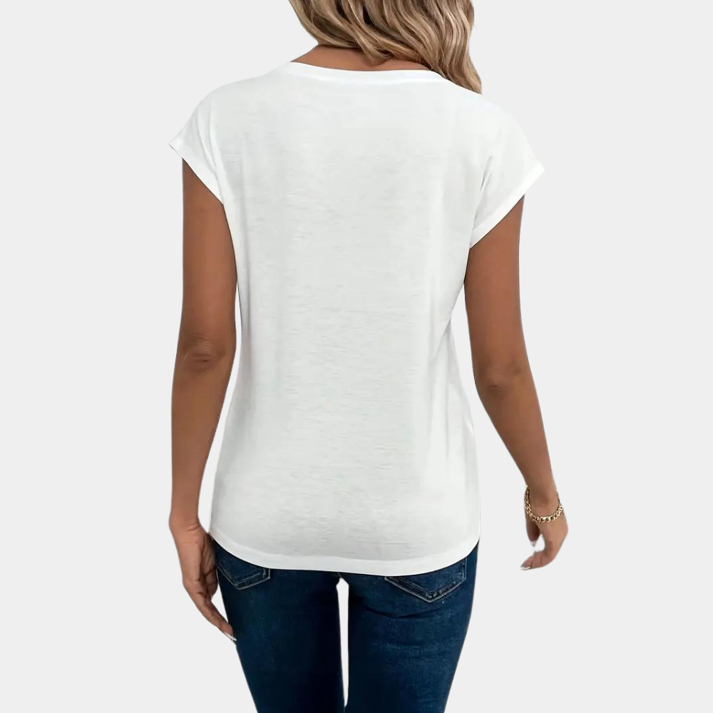Levoire | T-Shirt Décontracté Pour Femmes Avec Un Décolleté En V