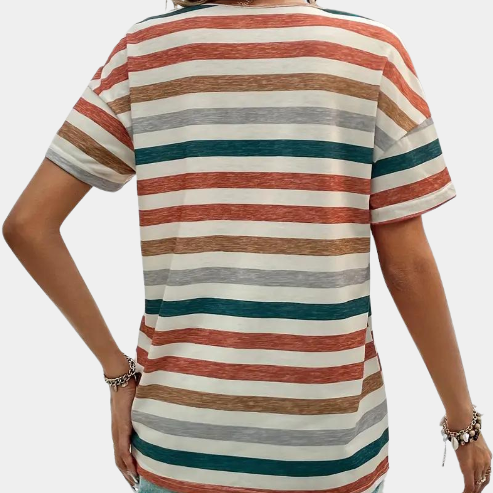 Levoire | T-Shirt De Loisirs Pour Femmes Avec Des Rayures