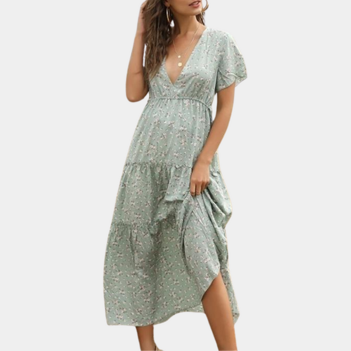 Levoire | Robe de soirée relaxante et intemporelle Vert