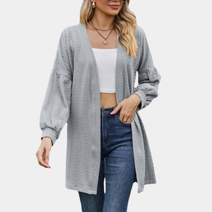 Levoire | Manteau Cache-Cœur Élégance Saisonnière Gris