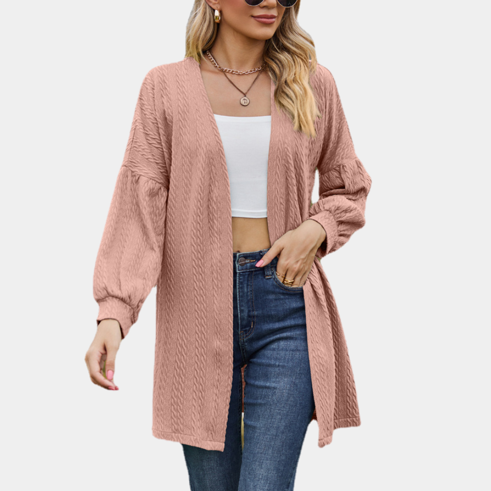 Levoire | Manteau Cache-Cœur Élégance Saisonnière Rose