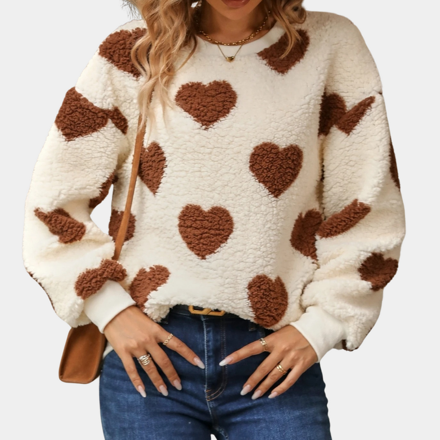 Levoire | Pull Long Chaud Avec Doublure En Polaire Et Col Rond Braun