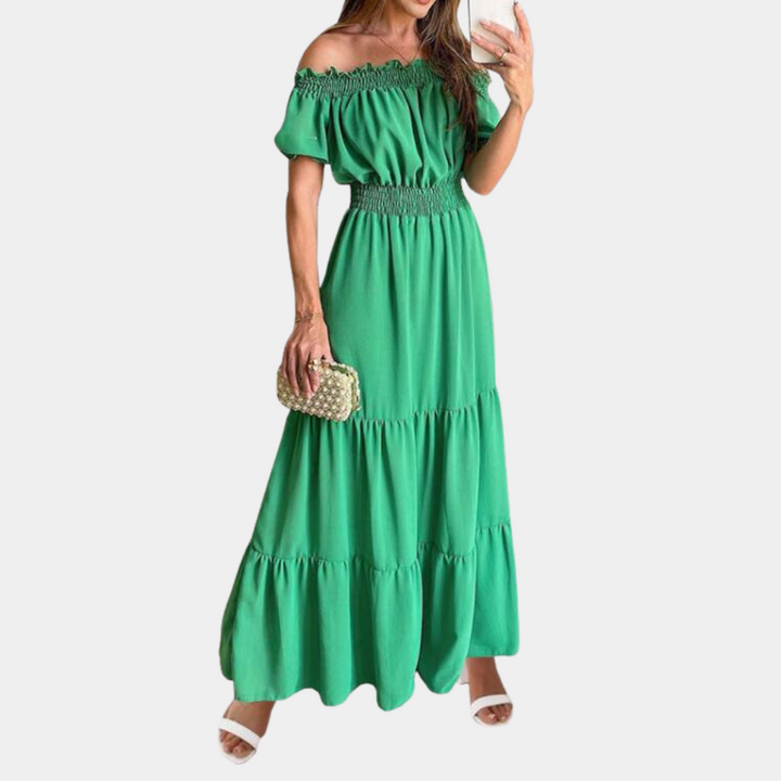 Levoire | Sac À Dos Maxi Robe Avec Un Design Élégant Et Un Tissu Léger Vert