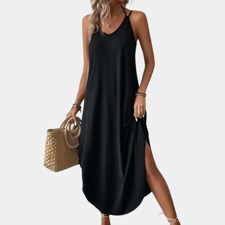 Levoire | Débardeur À Décolleté En V Robe Noir