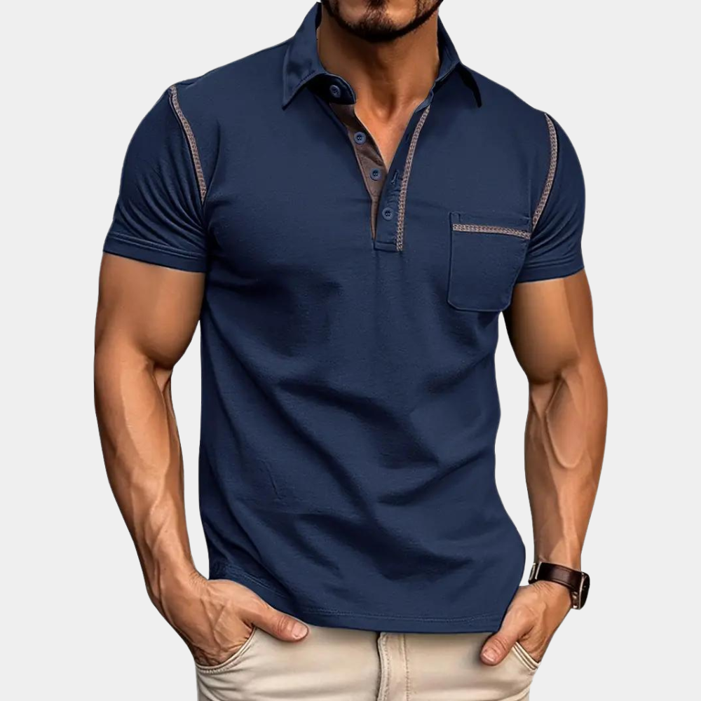 Levoire | Polo Shirt Élégant Pour Hommes À Manches Courtes Bleu marine