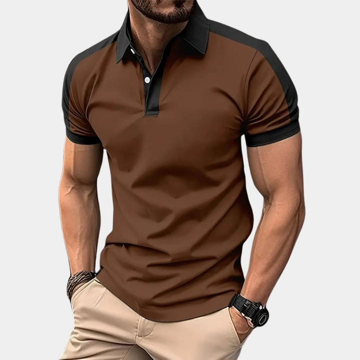 Levoire | T-Shirt Polo Décontracté Pour Homme À Manches Courtes Braun