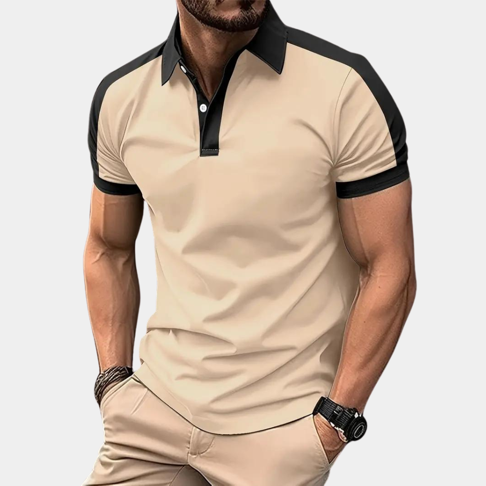 Levoire | T-Shirt Polo Décontracté Pour Homme À Manches Courtes Khaki