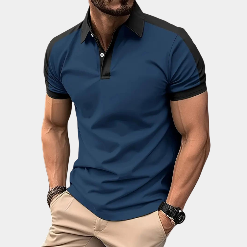 Levoire | T-Shirt Polo Décontracté Pour Homme À Manches Courtes Bleu marine