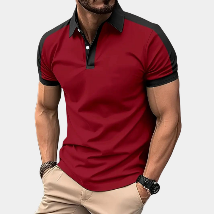 Levoire | T-Shirt Polo Décontracté Pour Homme À Manches Courtes Rot
