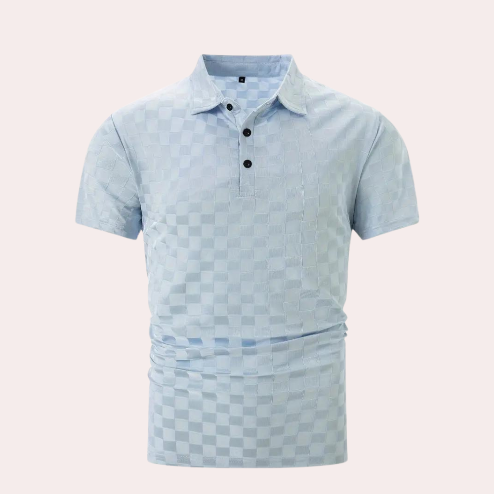 Levoire | Polo Slim Fit Damier Pour Hommes