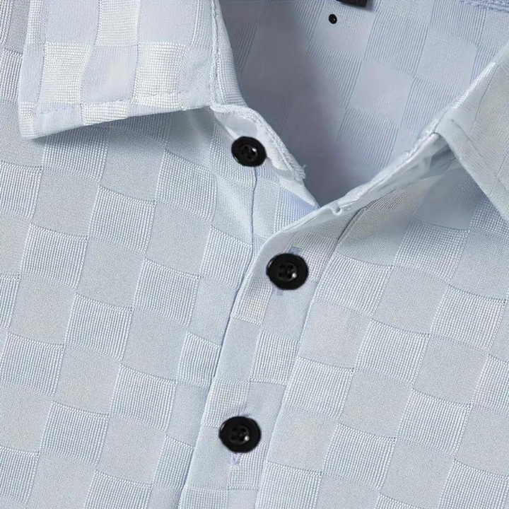 Levoire | Polo Slim Fit Damier Pour Hommes