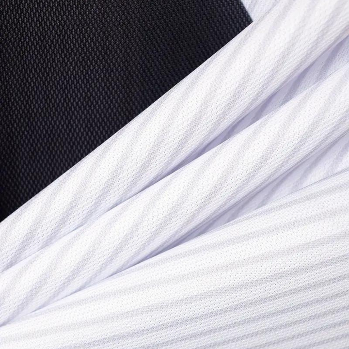 Levoire | Polo À Rayures Élégantes Avec Manches Courtes Et Fermeture Éclair Pour Hommes