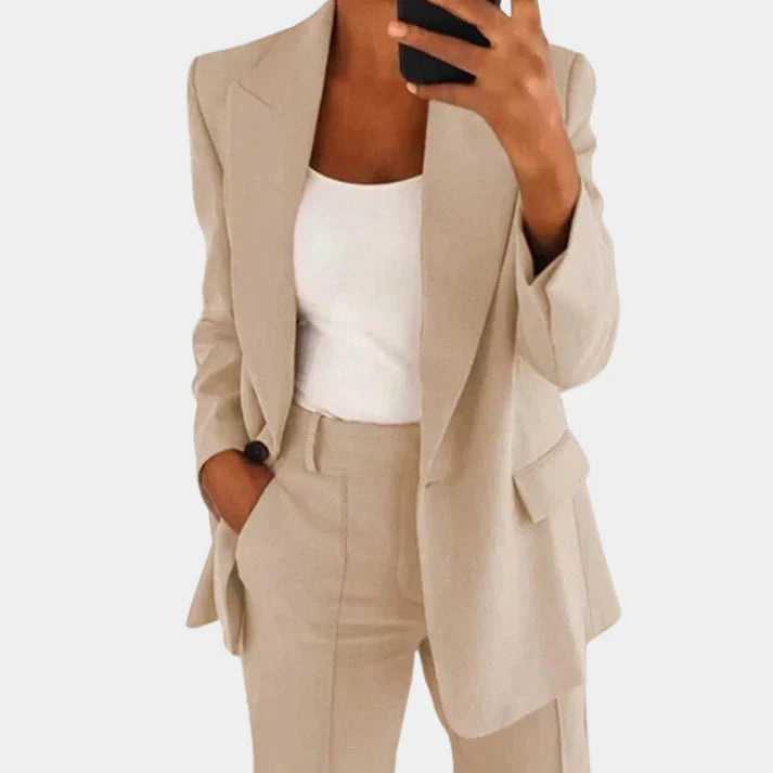 Levoire | Ensemble Blazer Pour Femmes Beige