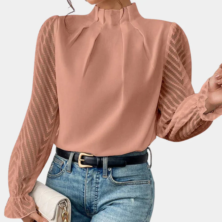 Levoire | Élégante T-Shirt Femme À Manches Longues Intemporelle, Élégante & Polyvalente Rosa