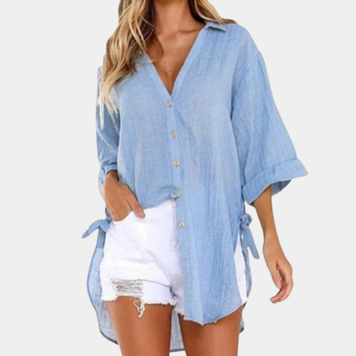 Levoire | T-Shirt Décontracté Pour Un Ajustement Relax Bleu