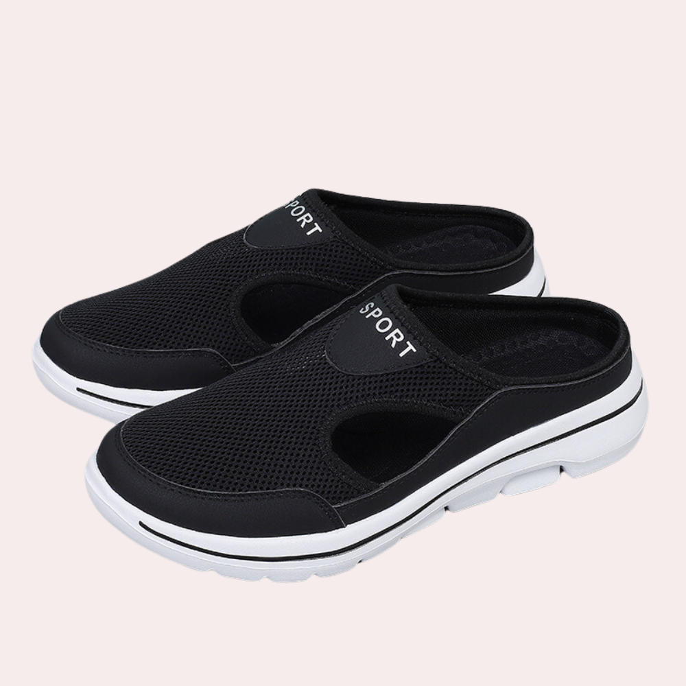 Levoire | Chaussons Orthopediques Pour Hommes Maille Respirante Noir