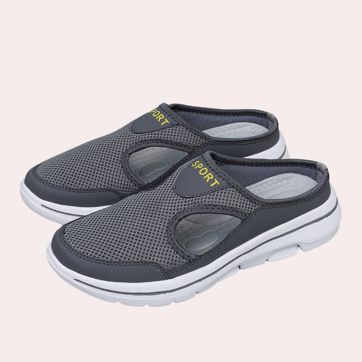 Levoire | Chaussons Orthopediques Pour Hommes Maille Respirante Gris foncé