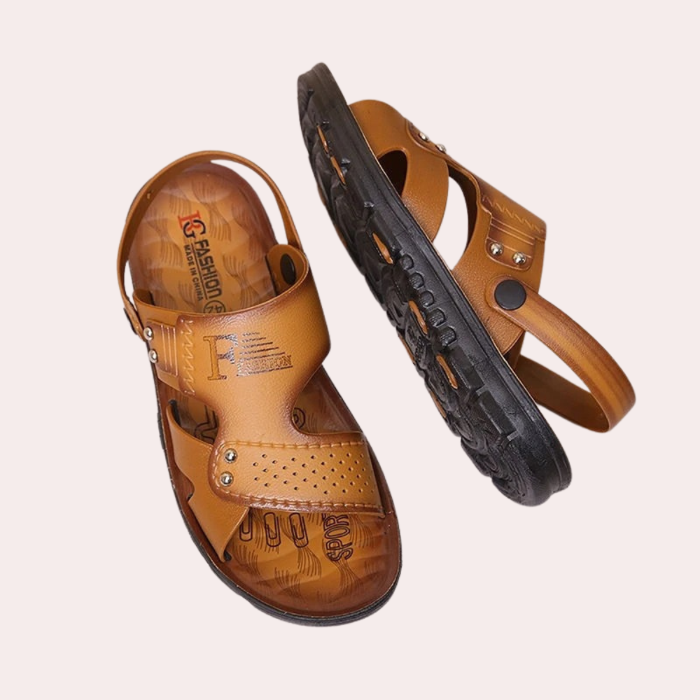 Levoire | Sandales Pour Hommes Style Decontracte Confortables Et Durables Brun