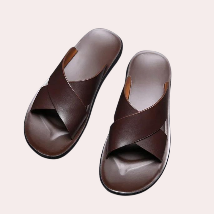 Levoire | Sandales Pour Hommes Design Respirant Confortable Et Elegant Brun