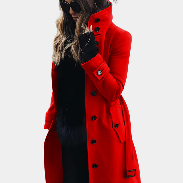 Levoire | Trench-Coat Ceinturé À Manches Longues Avec Patte De Boutonnage Rot