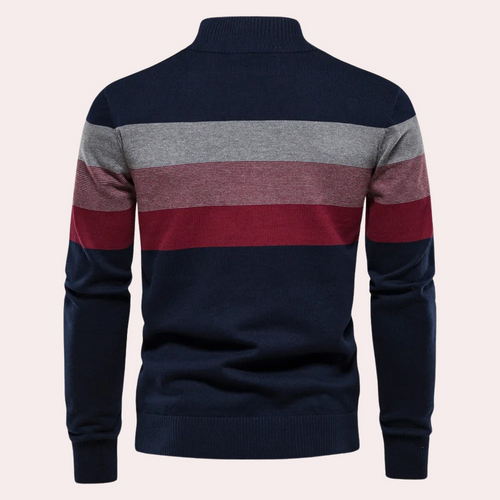 Levoire | Pull À Demi Zip Rayures Tendance Pour Le Quotidien